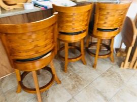 Three bar stools 