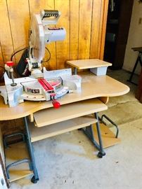 Chop saw and work desk 