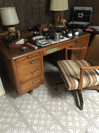 Vintage Jasper Furniture Office Desk & Chair
