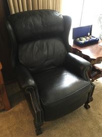 Hancock-Moore Leather Recliner, shows wear