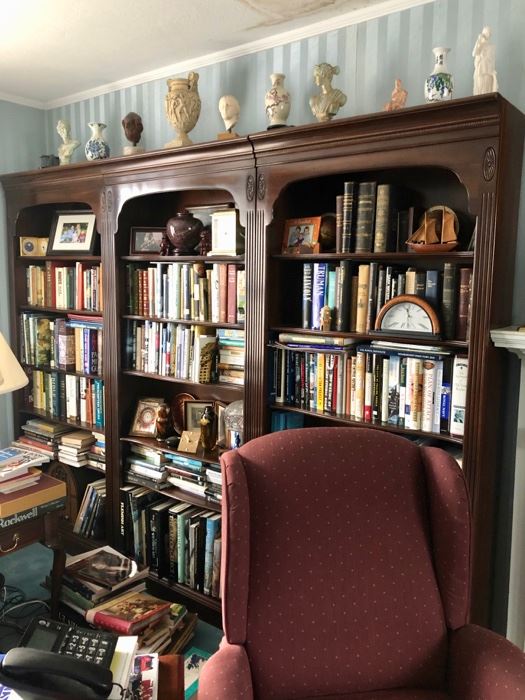 Bookcases, books & collectibles