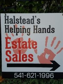Follow the Red Hand Signs....the arrow points the way!