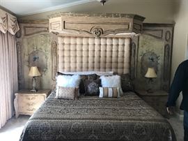 Headboard with painting