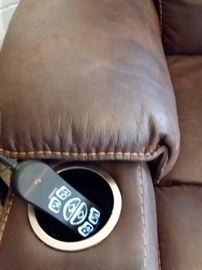 HomeStretch electrical recliner, faux leather, in top notch condition!