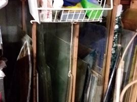 HUGE supply of stained glass materials! Completed stained glass artwork as well.