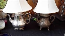 Tea pot lamps - so cute!