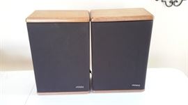 Vintage Baby Advent II speakers.