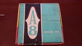 Vintage A8 snack set, complete, in box.