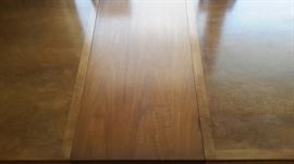 Beautiful MCM dining room table with 2 leaves, 4 chairs and 2 captain's chairs.