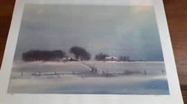 Numbered, signed print by J.R. Hamil, local KC artist.