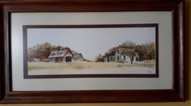 Framed, signed print from Verna Crane.