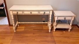 MCM desk and end table.