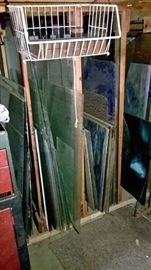 HUGE supply of stained glass materials! Completed stained glass artwork as well.