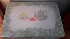 Cute hand painted small desk with matching chair.