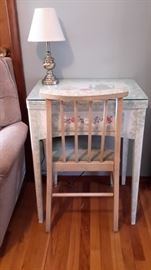 Cute hand painted small desk with matching chair.