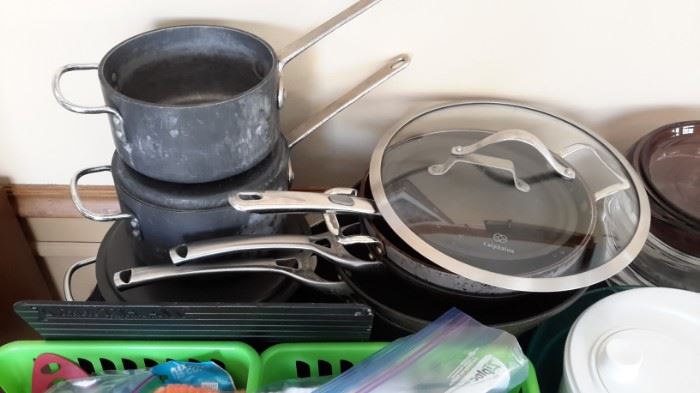Cookware includes Calphalon, Farberware, Wearever, Wagnerware Magnalite, cast iron and more.