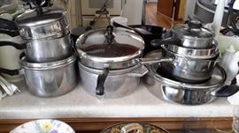 Cookware includes Calphalon, Farberware, Wearever, Wagnerware Magnalite, cast iron and more.