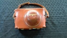 Vintage Argus camera in leather cover