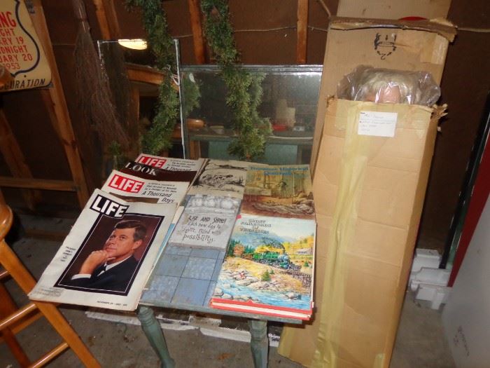 Vintage Life Magazines, Vintage Doll in box