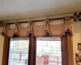 Window treatments and rods. Fabric from Calico Corners.