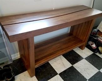 Large wood console table
