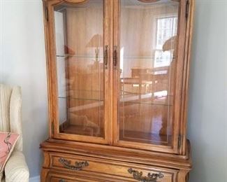 Hickory china cabinet (matching mobile server not pictured)