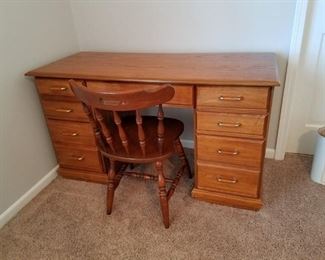 Matching Riverside Furniture retro wood desk and chair