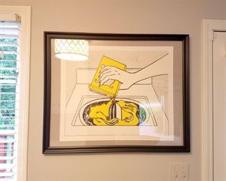 Washing Machine framed print by Lichtenstein