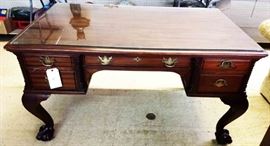 Antique Partner's Desk with Ball 'n Claw Feet (Hull, Stickney and Twitchell, Boston, MA)