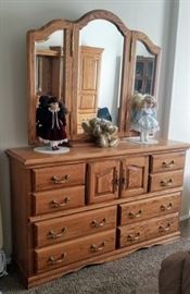Master-piece Dresser #2000 and Treasures Wing Mirror (Like New)