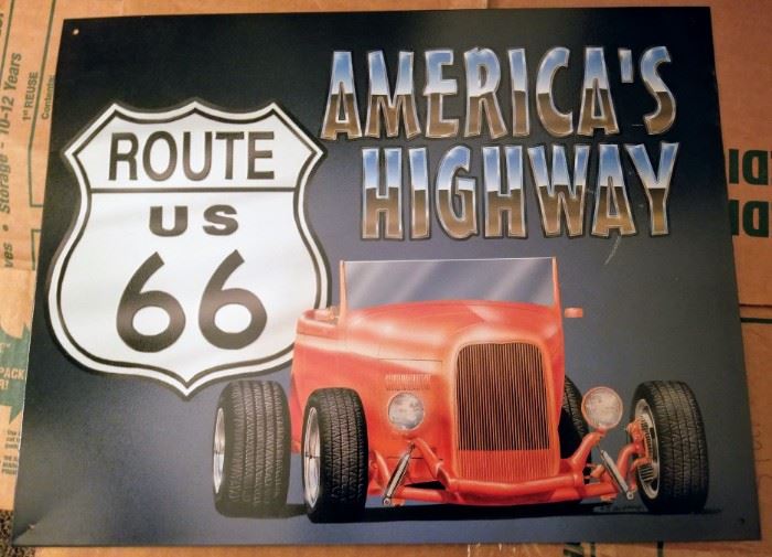 Metal Sign America's Highway Route US 66