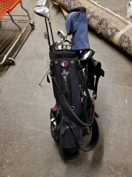 Golf Clubs and Bag.