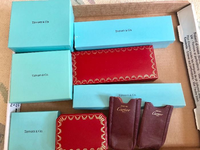 Collection Cartier and Tiffany boxes EMPTY