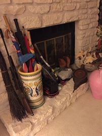 Talavera Umbrella Stand, Umbrellas, Wisk Broom, Tennis Rackets