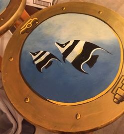 Top of Hand Painted Kitchen Bar Stools