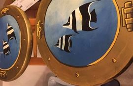 Top of Hand Painted Kitchen Bar Stools