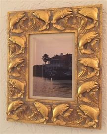 Gold Overlay Fish Picture Frame