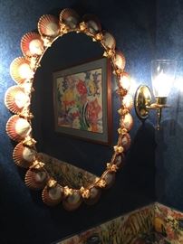 Seashells Outlined Wall Mirror