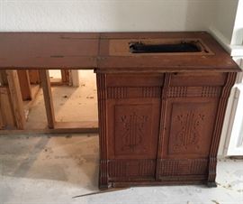 Antique Treadle Sewing Machine Cabinet