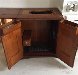 Antique Treadle Sewing Machine Cabinet