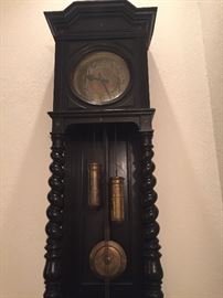 German Barley Twist Antique Grandfather's Clock