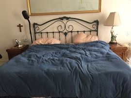 Wrought Iron King Size Bedroom Set, Nightstands