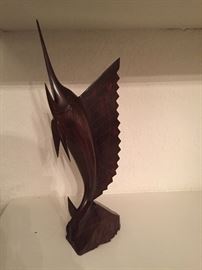 Hand Carved Wooden Swordfish