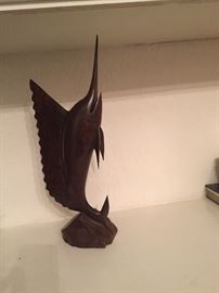 Hand Carved Wooden Swordfish
