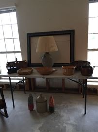 Lamp, Assorted Household Items, Jug