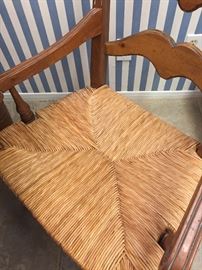 French Style Ladder Back Reed Woven Chairs