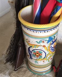 Talavera Umbrella Stand, Umbrellas, Whisk Broom