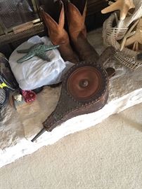 Antique Billow, Cowboy Boots, Assorted Sizes of Starfish