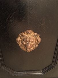 German Barley Twist Antique Grandfather's Clock Lion Mount