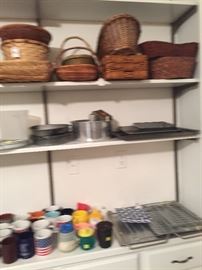 Assorted Baskets, Kitchen Items